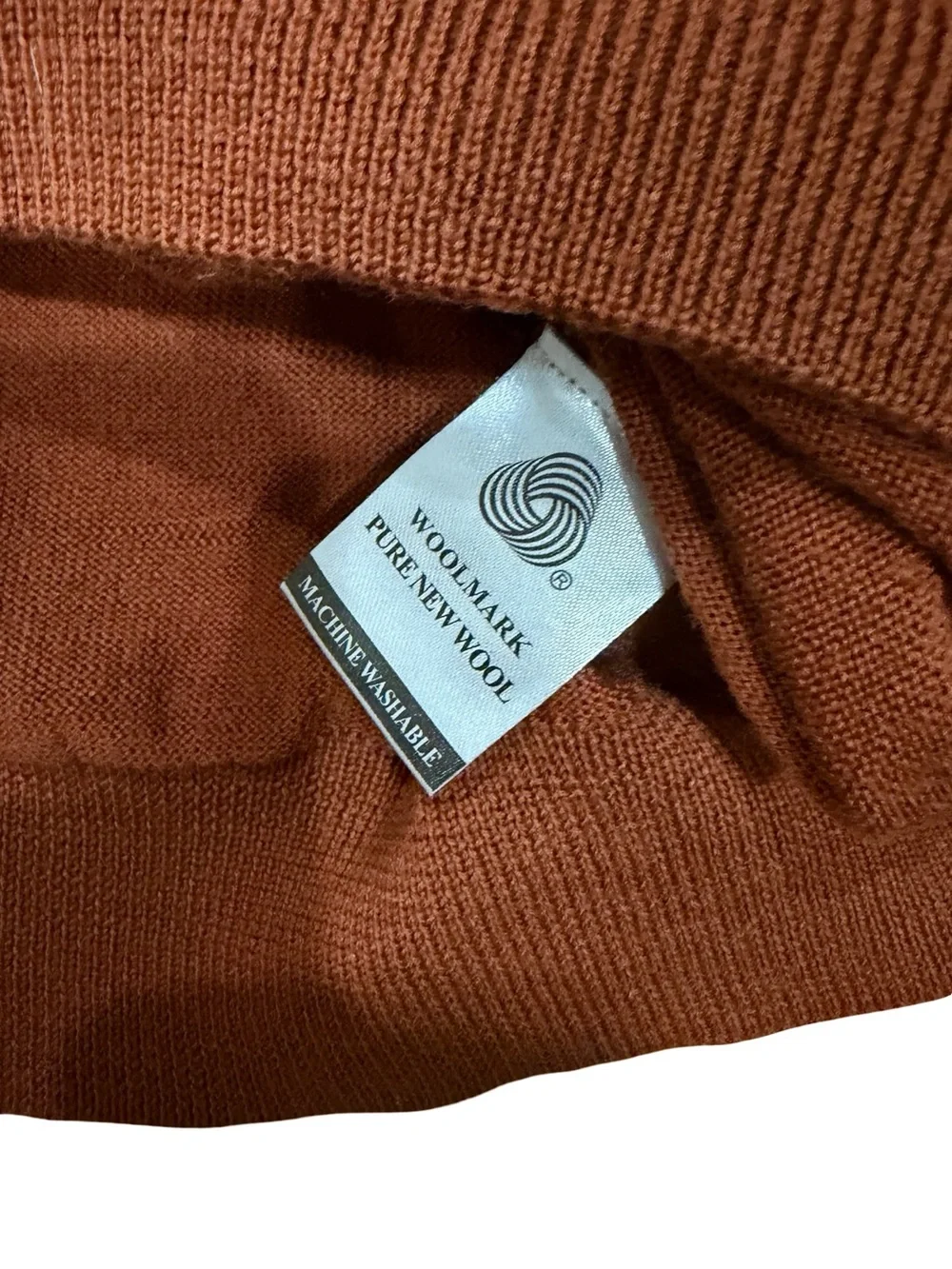 🌟 Merino Collection Australian Merino Wool Rust Orange Crewneck Sweater Size XL